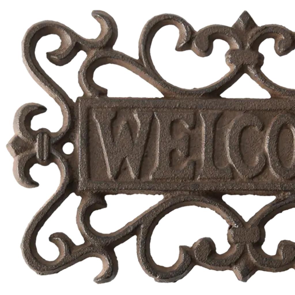 Dekoracja Żeliwna Na Drzwi Z Napisem Welcome