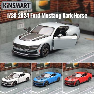 Масштаб 1/38 2024 Ford Mustang Dark Horse Сплав Металл Литой Оттягивающийся Классический Миниатюрный Игрушечный Автомобиль Модель Коллекция Детские Подарки