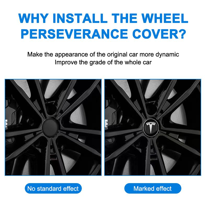 4Pcs Car Wheel Center Hub Center Cap Rim Hub Dustproof Cover Car Accessories For Tesla Model 3 Model S Model X Y SpaceX Styling