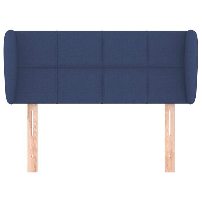 Maison Exclusive - Tête de lit avec oreilles Bleu 103x23x78/88 cm Tissu