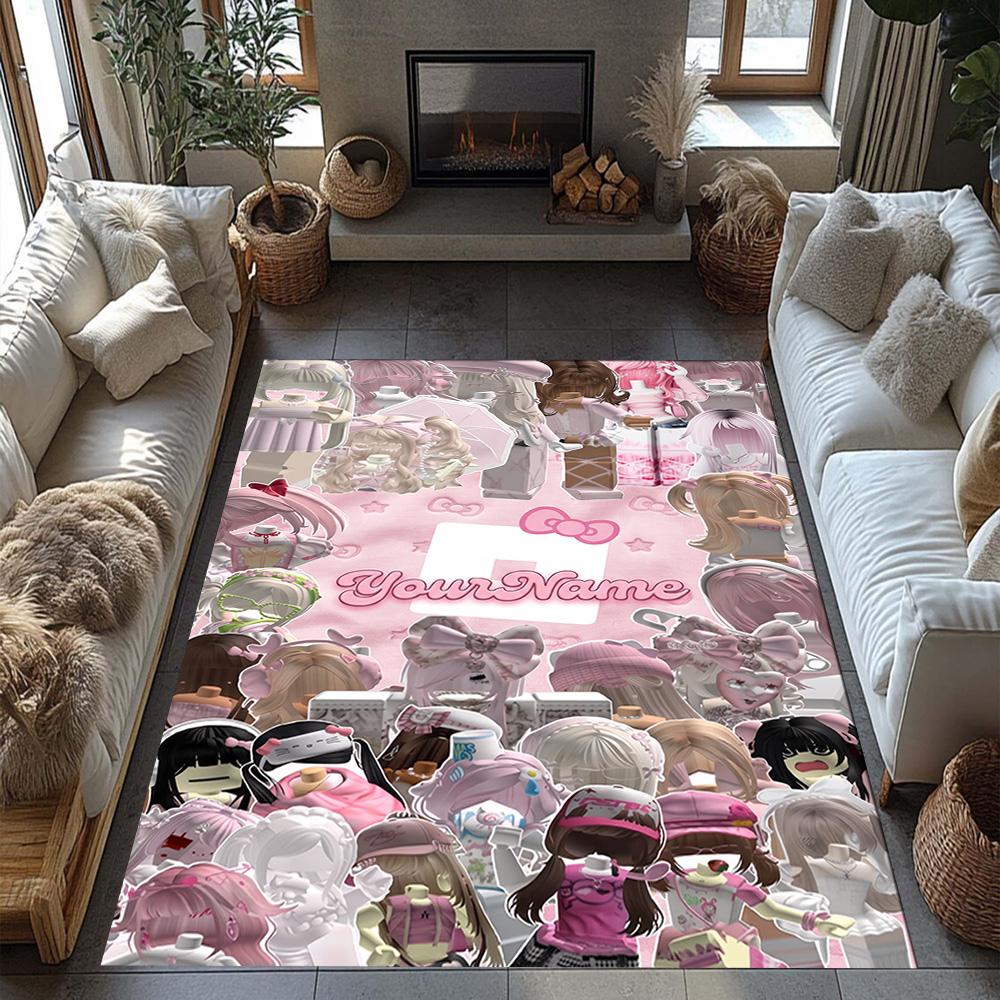 Roblox 144 Personalized Text Carpet Perfect for Study room Dormitory Game Room Dining Room Antislip Carpet Decorate Offices Gift for Festivals