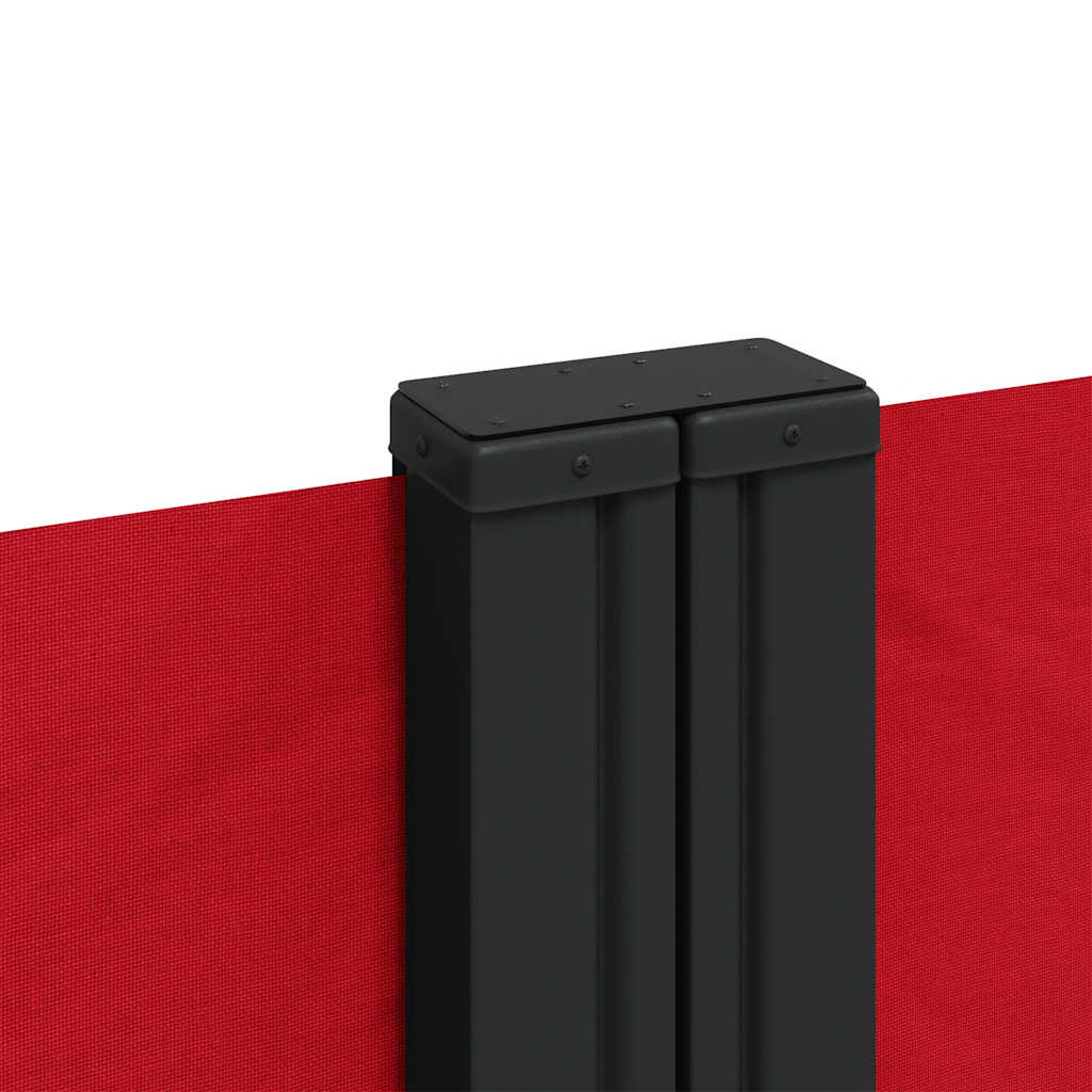 Retractable Side Awning Red 100 x 600 cm