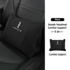 For Lincoln Car Logo Suede Seat Headrest Neck Pillow Soft Comfort Cushion Lumbar Support Mondeo MKC MKZ MKX MKT Aviator erb1
