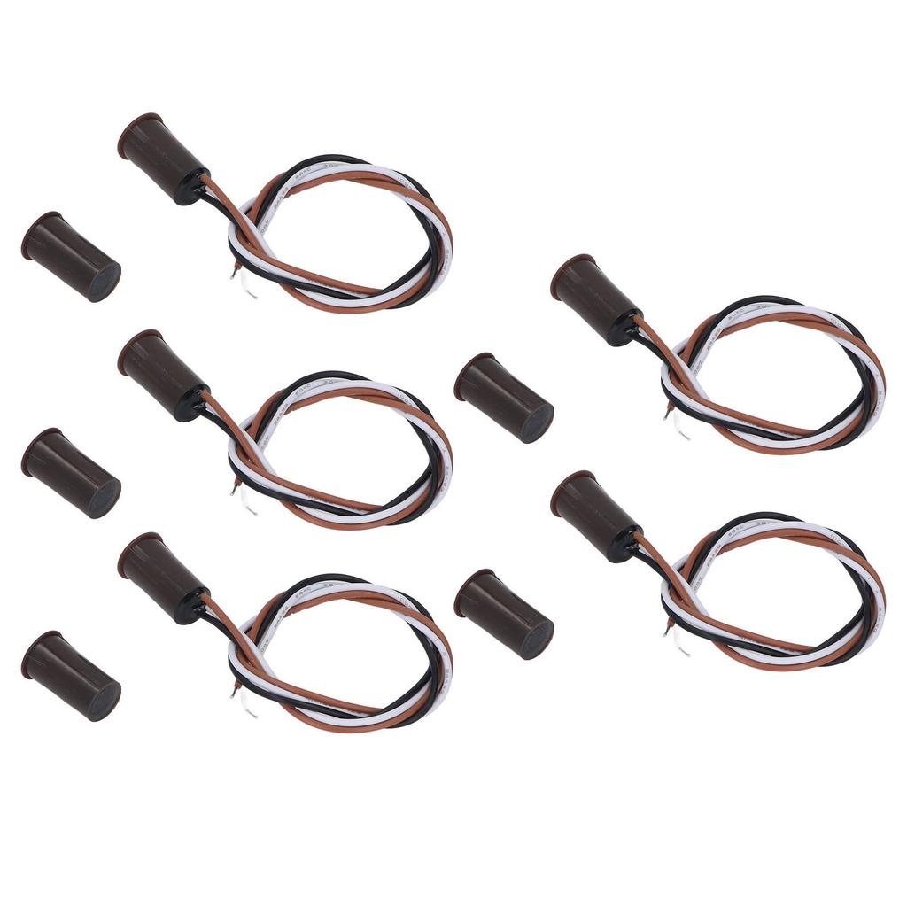 5 Sets Recessed Magnetic Switch DC100V 10W NO NC Door Sensor Window Reed Switch for Alarm System Acc