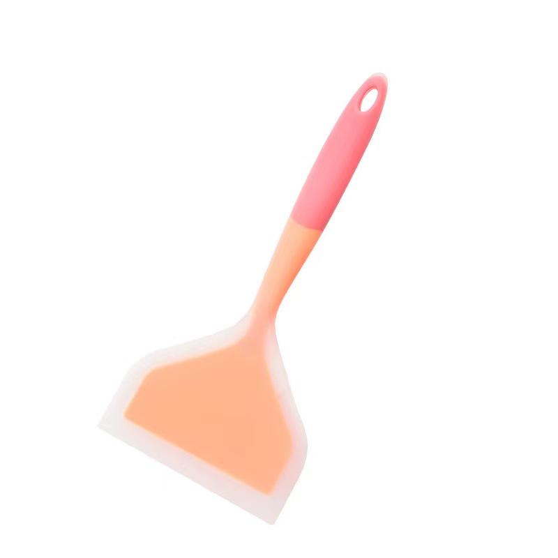 High-Temperature Resistant Silicone Wide Mouth Frying and Pancake Spatula – Translucent Tamagoyaki Shovel Kitchen Utensil