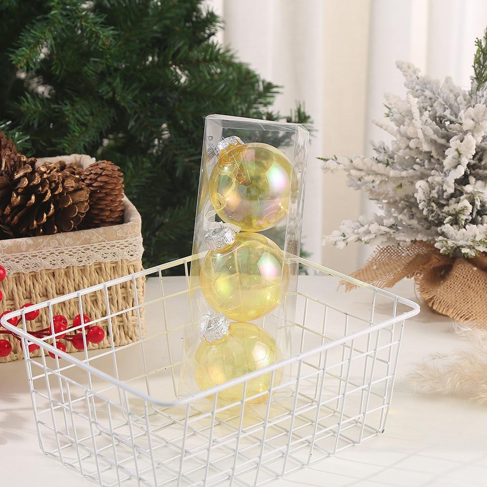 8cm Colorful Christmas Hanging Balls Plastic Xmas Tree Pendants Holiday Party Decorations