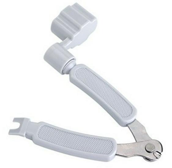 Multifunctional Guitar Tool: String Winder, Cutter, and Pin Puller Combo.