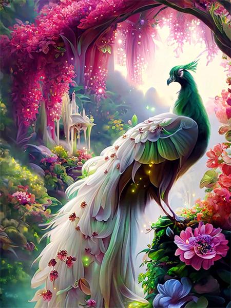 Diy Peacock Diamond Mosaic Painting Bird Full Squareround Embroidery Cross Stitch Animal Flower Crystal Home Decor