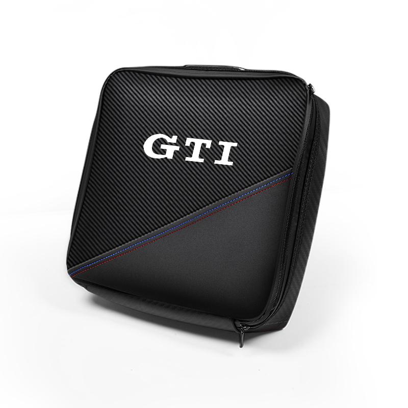 VW Car Rechargeable Gun Storage Box Leather Organizer Case For VW GTI Polo Golf MK6 Passat B6 Tiguan Arteon Jetta T-ROC ID.4 CC zf8