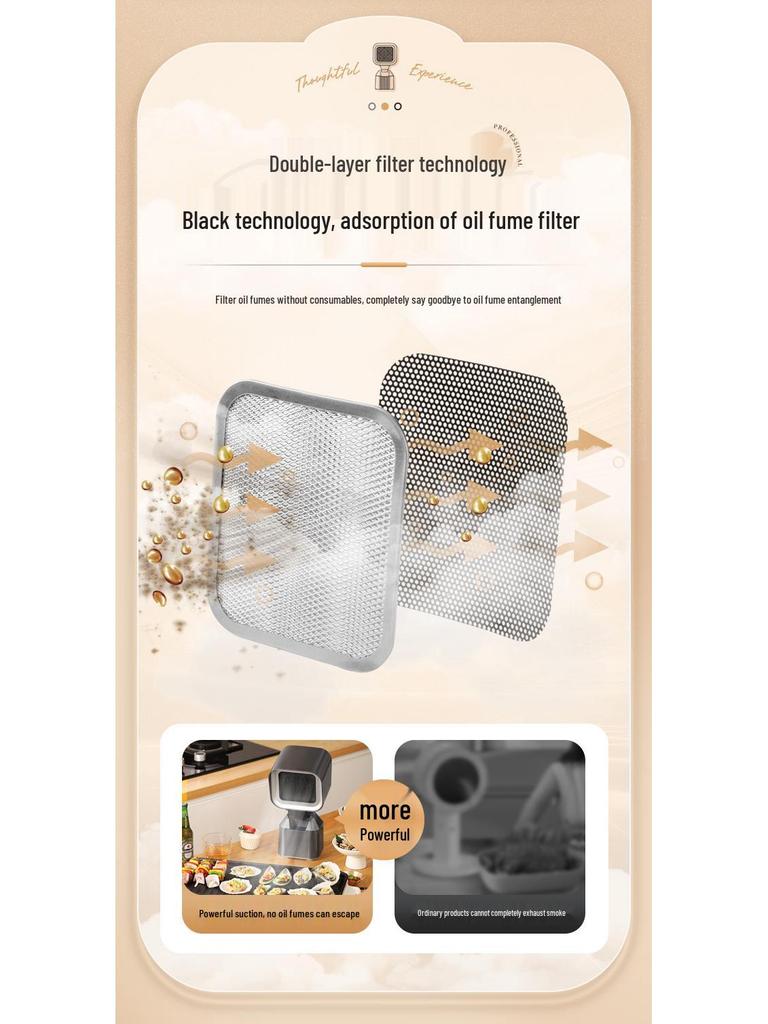 Portable Range Hood: Desktop Fume Extractor for Barbecue and Hot Pot, No Installation Needed