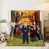 A funeral scene with a man in a suit standing before a coffin. for all seasons blanket lunch break throw gift