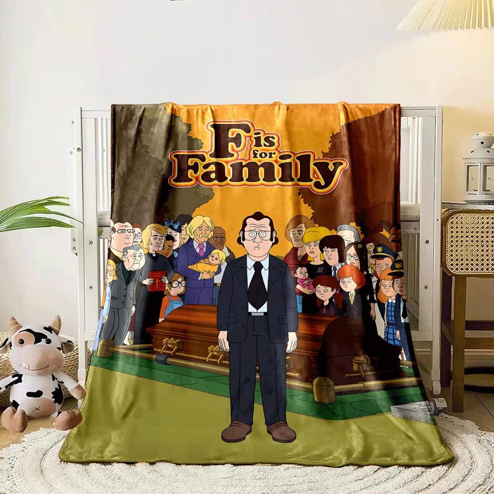 A funeral scene with a man in a suit standing before a coffin. for all seasons blanket lunch break throw gift