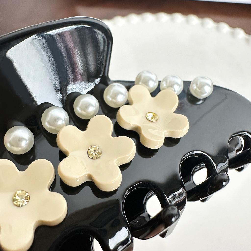 Стильная ацетатная заколка-краб для волос в виде цветка в красивых цветах для модных и трендовых образов