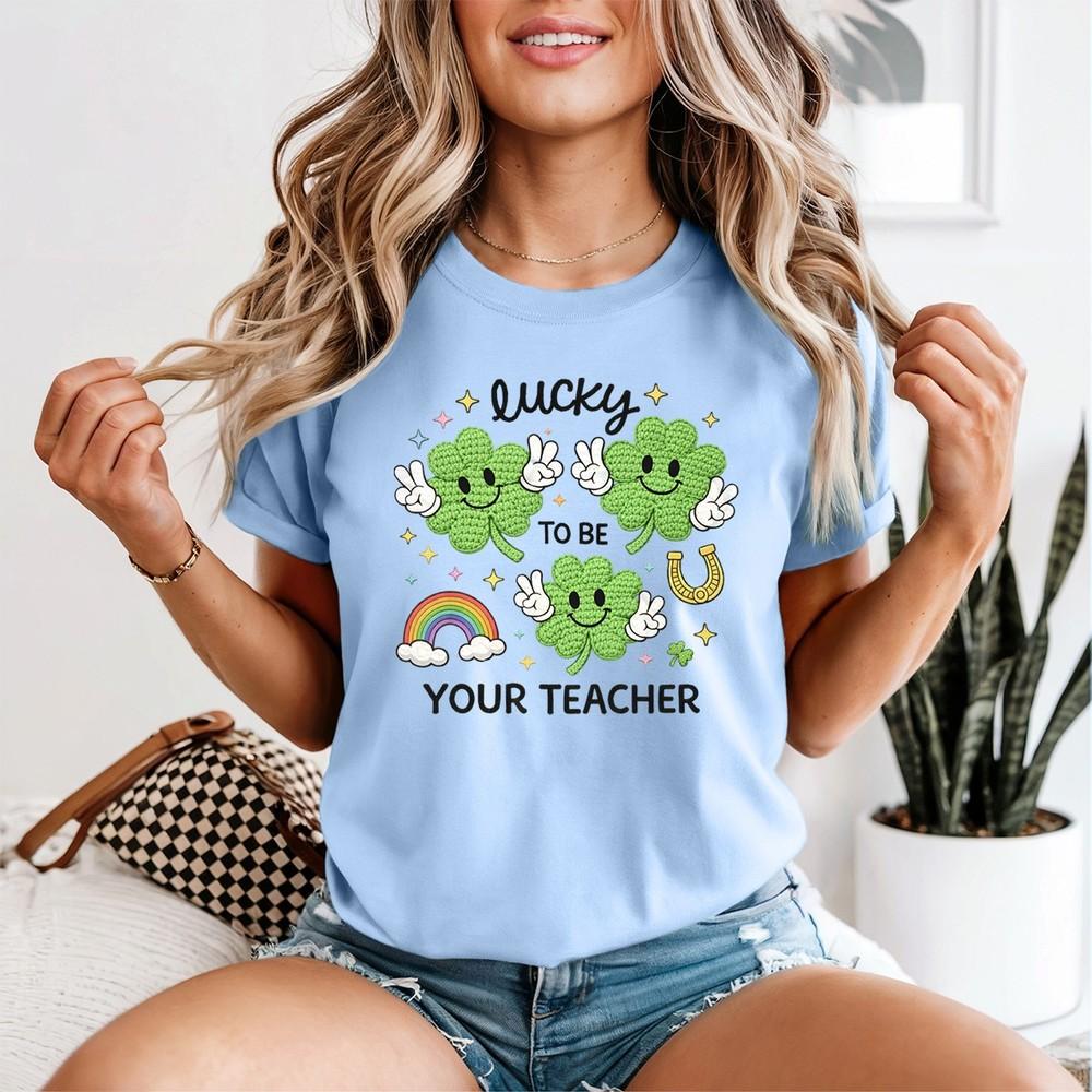 Comfort Colors Unisexs St Patricks Day Teacher Tshirt Lucky To Be Your Teacher