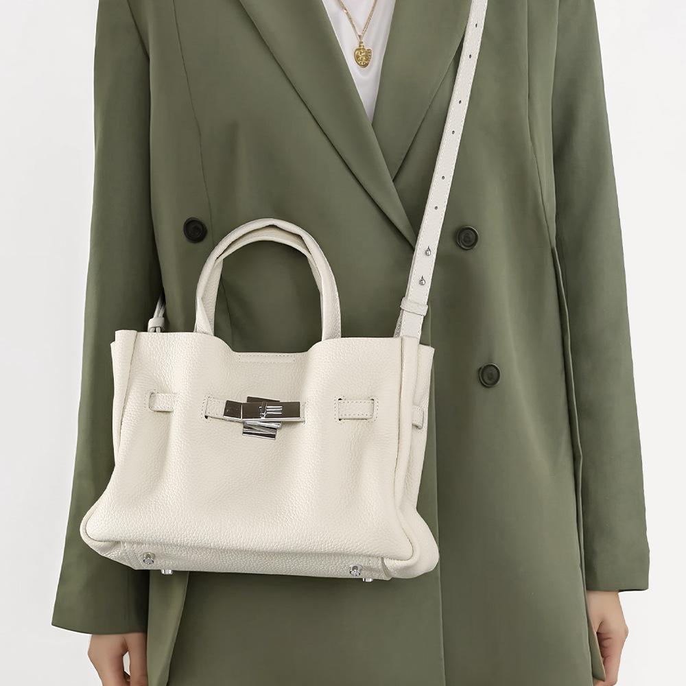 Кожаные сумки для женщин, кожаные сумки-тоут высшего класса, деловые сумки через плечо для поездок на работу, простые городские сумки и багаж