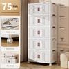 Movable Bedroom & Living Room Storage Cabinet: Folding Wardrobe & Plastic Organizer Shelving Unit