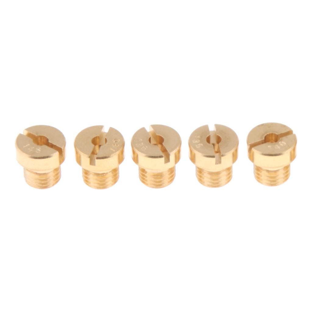 Motorcycle Carburetor Main Jet Hexagonal Injector Copper Jet Set for 4-stroke 125cc Repair and Upgrade