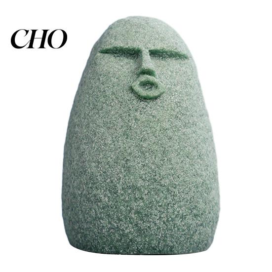 Durable Tea Pet Cute Stone Primitive Man Figurine Funny Stoneman Statue Carving Face Personalized Table Accessory Decoration for Garden Home