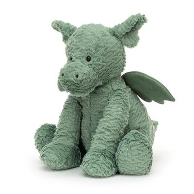 Jellycat Серия 'Волна Меха' Кукла-Животное Дракон Плюшевая Фигурка Высота 44см/23см
