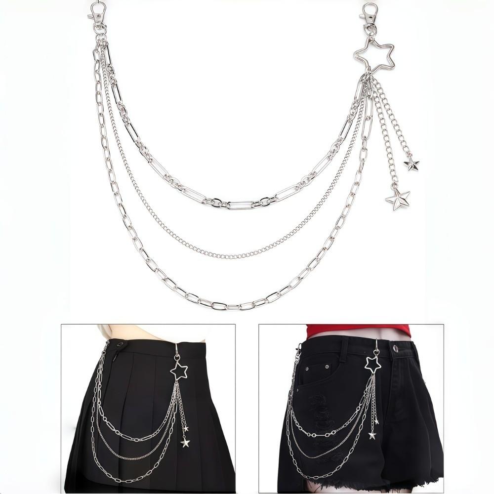 Y2K Waist Chain Secure Fastening Hip Jewelry Trendy Bag Chain  Steampunk Style