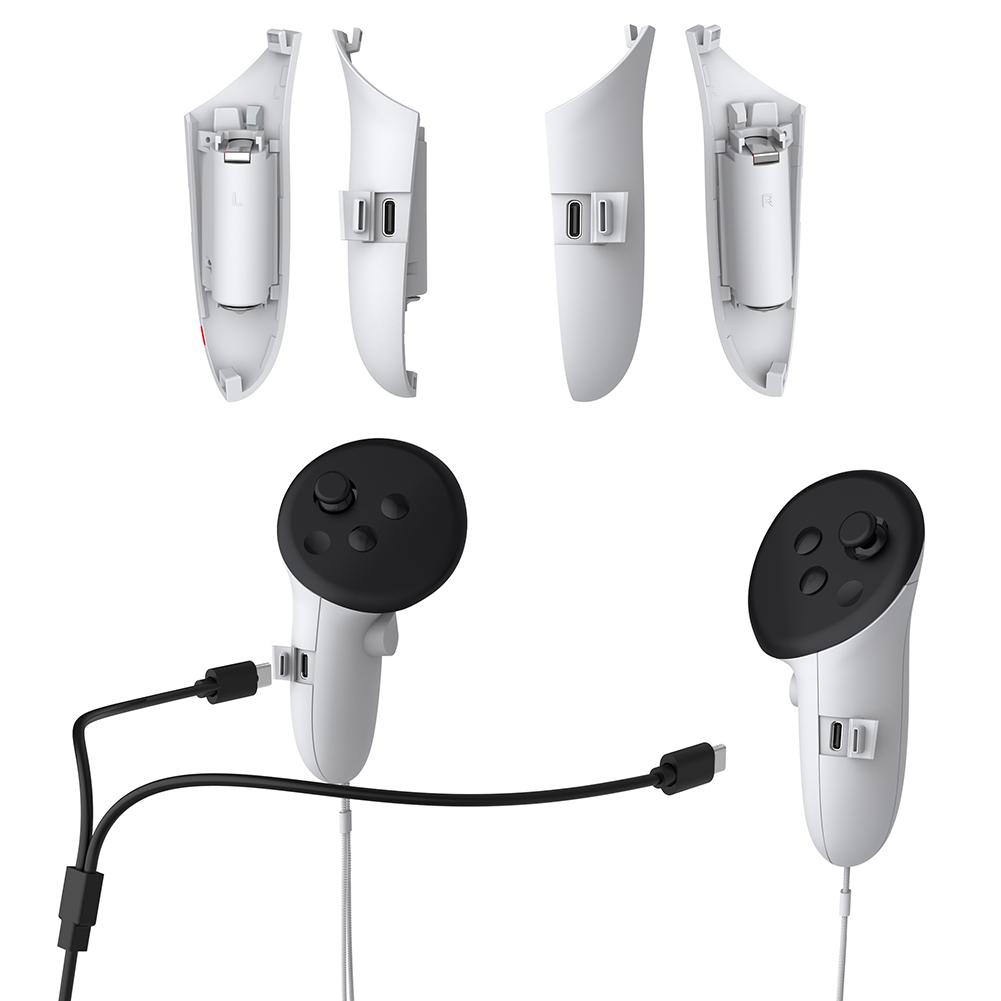 Rechargeable Controller Grips Right Left Charging Grips Cover Accessories for Meta Quest 3S/3 Accessories