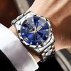 New Hot Sale Mens Rotundity Watch Fashion Waterproof Wristwatch Men Stainless Steel Watch Strap Luminous Calendar Quartz Watch