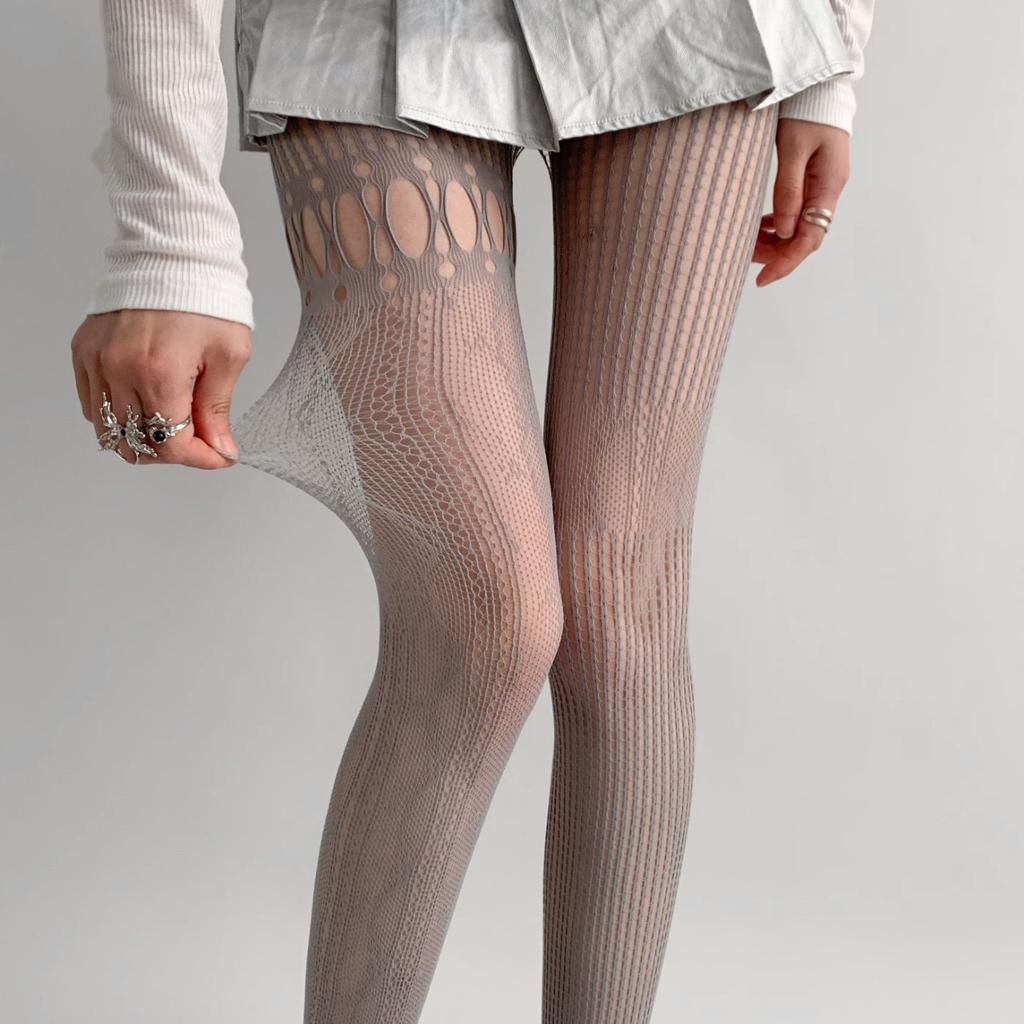 Daily Asymmetric Punk Stockings Hollow Out Fishnet Stocking Sexy Pantyhose