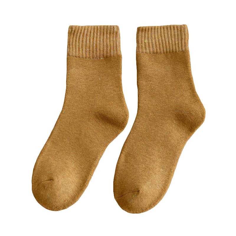 Unisex Plush Mid-Tube Socks - Thick, Warm Terry Socks for Autumn and Winter