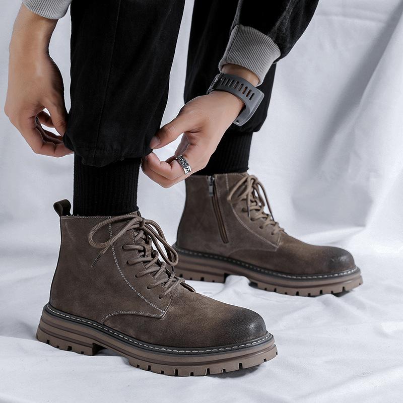 Средняя помощь Martin Boots Men's British Style Outdoor Boots Big Yellow Boots Tooling Men'S Shoes Men's Tide Boots 4510-R