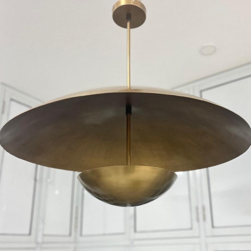 Элегантный потолочный светильник на 3 лампы, подвесной светильник в стиле модерн из необработанной латуни в стиле середины века