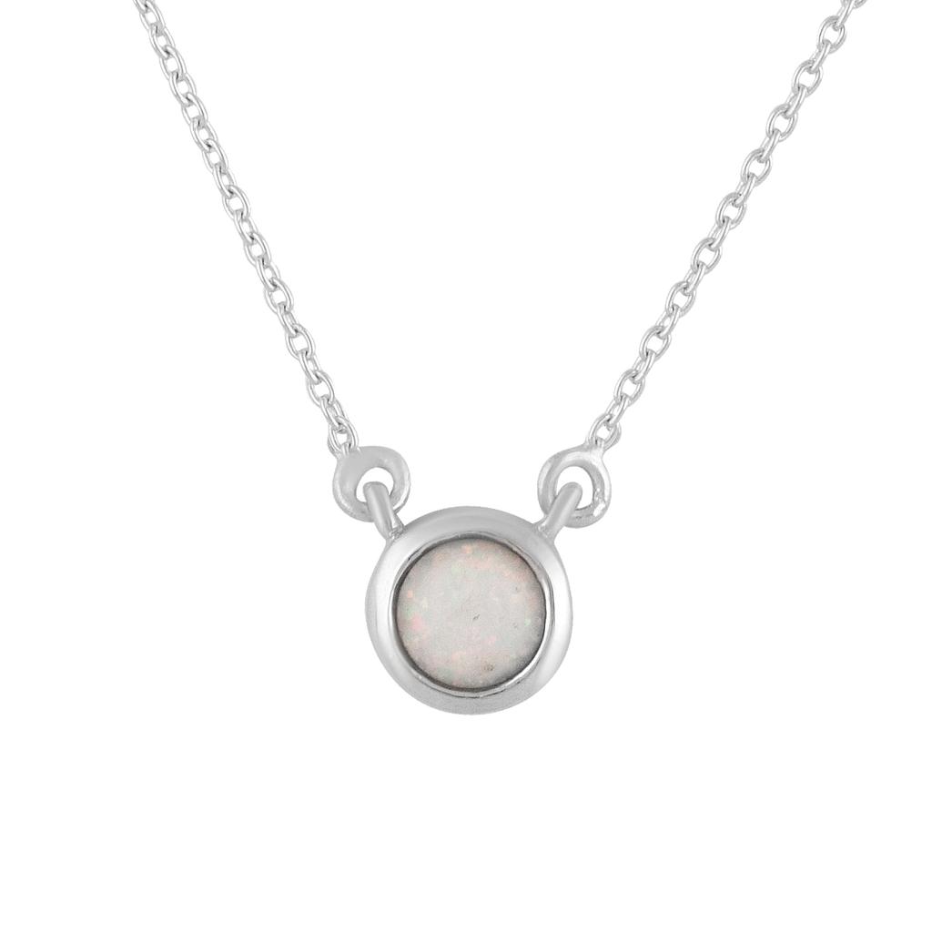 Серебряное колье с опалом 0.219ct (2118480)