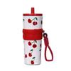 With Lifting Rope Vacuum Cup Bow Cherry Flower Print Insulated Cup  Boys and Girls