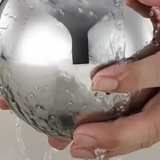 1/2Pcs Rolling Dough Ball Easy Grip Circular Rolling Ball Stainless Steel Dough Rolling Tool for Baking Pizza Pastry Fondant Dumpling