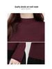 Machine Washable Wool Sweater for Women - Seamless Autumn/Winter Base Layer in Ankara Red, 60 Count, TN5802