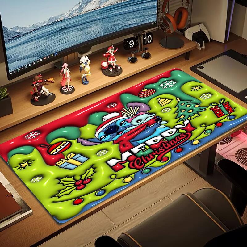 Christmas Movie Color Mouse Pad Large Gaming Table Cushion Non-slip Laptop Tablet Big Mousepad XXL Mat Mini PC Playmat With Lock edge