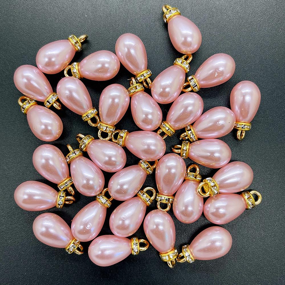 Блестящая подвеска-капля из искусственного жемчуга, DIY шарм, аксессуары для ювелирных изделий