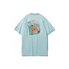Li Ning X Disney Collaboration Sports Fashion Series Printed Round Neck Short Sleeve T-Shirt Women Tops Light-Blue AHSR214-4