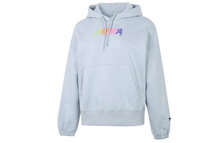 Puma Свитшоты Downtown Женские Синие С капюшоном Умеренный Обычный 533049-71