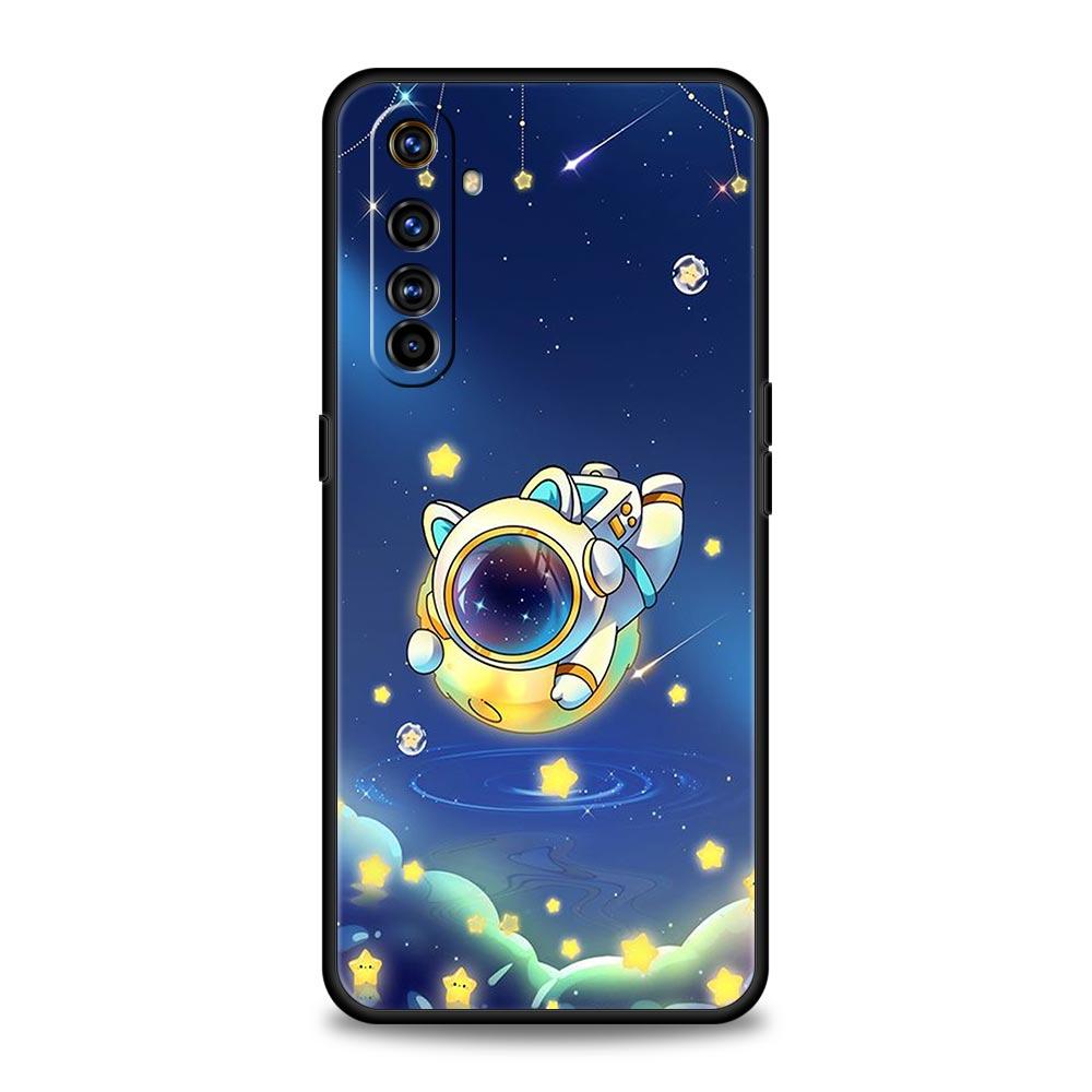 Милый мультяшный астронавт для Realme 11 10 9 8 5G 7 6 GT2 Pro Plus C21 C11 C25 C35 мягкий чехол для Realme GT Neo 2 3 3T чехол для телефона