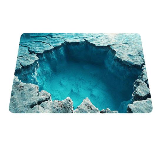 3D Визуальная Яма Ковер Оптическая Иллюзия Напольный Коврик Реалистичный Рисунок Ямы Придверный Коврик Тест И Игра