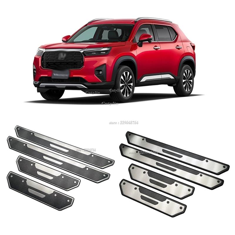 For Honda WR-V WRV 2024 2025 Stainless Steel Side Door Sill Protector Threshold Scuff Plate Welcome Pedal Cover Trim accessories