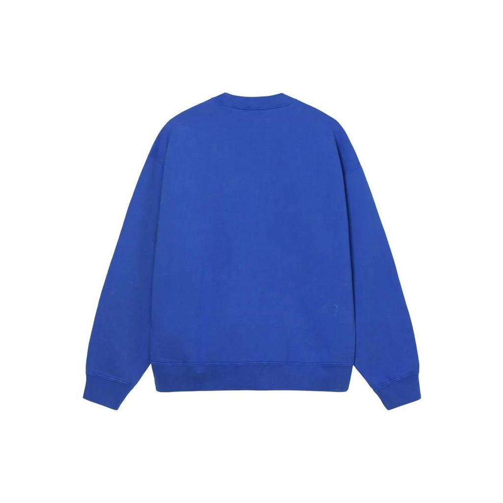 Nike Флисовый флис X Stussy Acid Wash Crew (Азия) Синяя уличная одежда унисекс DR4426-480