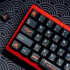 Черно-красные русские кейкапы: Прочный PBT, Пятисторонний сублимационный принт, Крестообразный stem, Оригинальная высота, Ретро High-End.