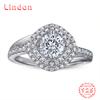 Lindon Classic 925 Sterling Silver  Zircon Ring Ladies Jewelry Wedding Promise Party Gift