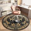 1Pc Viking theme Printed circular carpet, home door mat, outdoor travel protection carpet A12