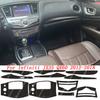 Для Infiniti JX35 QX60 2012-2018 Внутренняя центральная консоль Ручка двери Наклейки из углеродного волокна Декали Стайлинг автомобиля Аксессуар