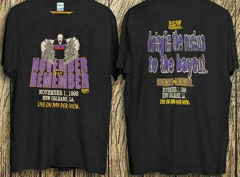 New Reprint original ecw november to remember 1998 ppv shirt T