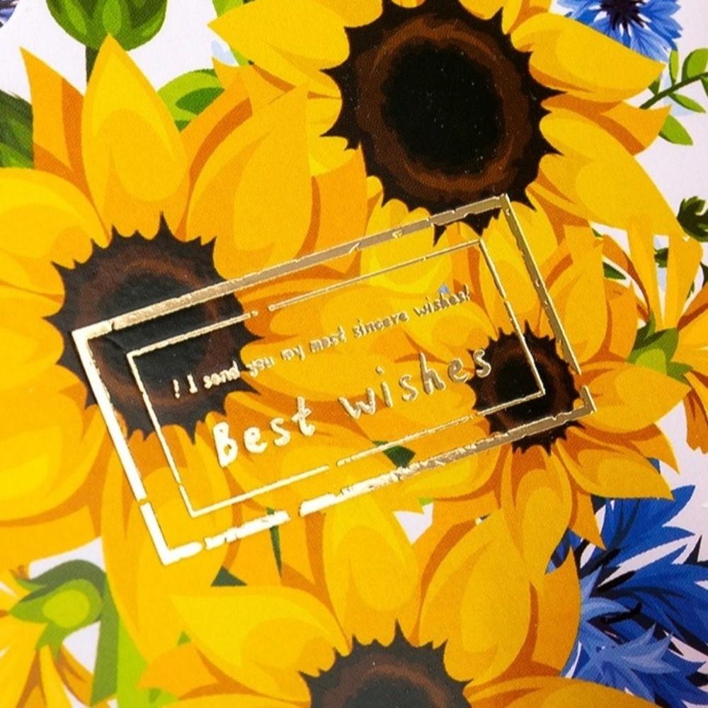 Paper Craft Greeting Card Sunflower/Rose/Carnation/Lily Invitation Card  Valentine's Day