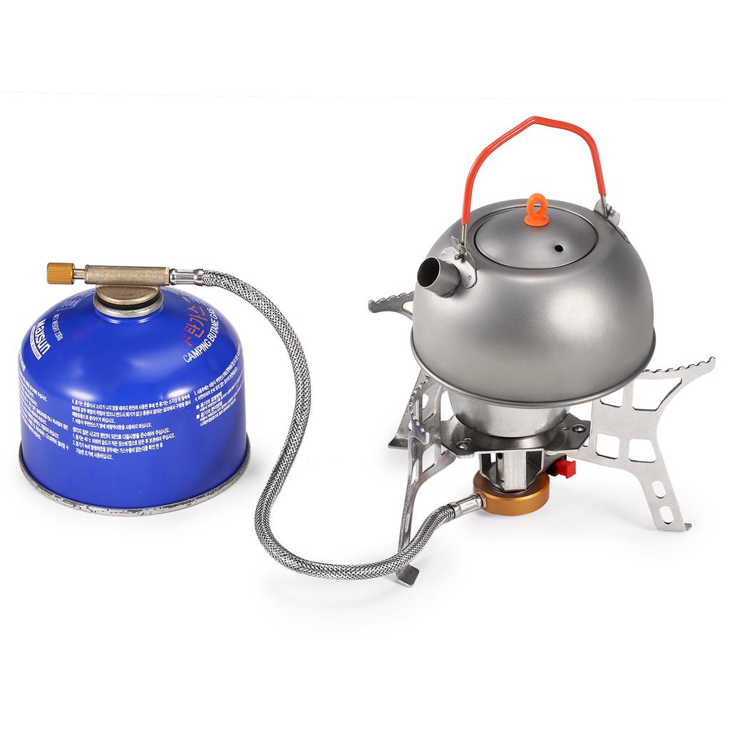 Lixada Foldable Camping Gas Stove Windproof Piezo Ignition Backpacking Stove Outdoor Portable