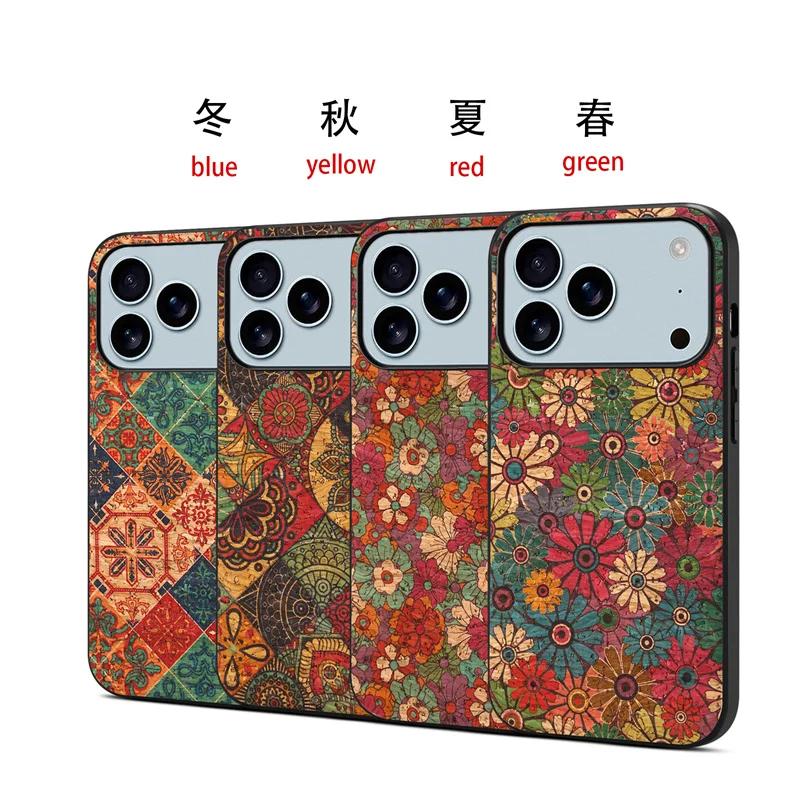 Для iPhone 17 Pro Max Роскошный Цветочный Рисунок Кожаный Задний Чехол-Бампер для iPhone 17 17Air 17 Pro Max Ударопрочный Coque